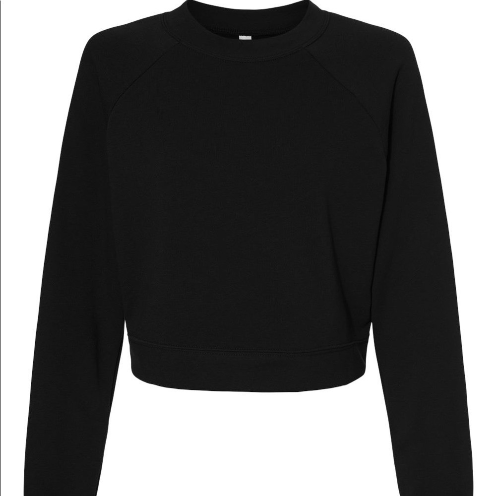 New without tags Bella + Canvas raglan pullover sweatshirt, size M